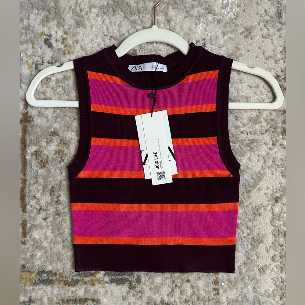 Zara Multicolor Striped Tank Top